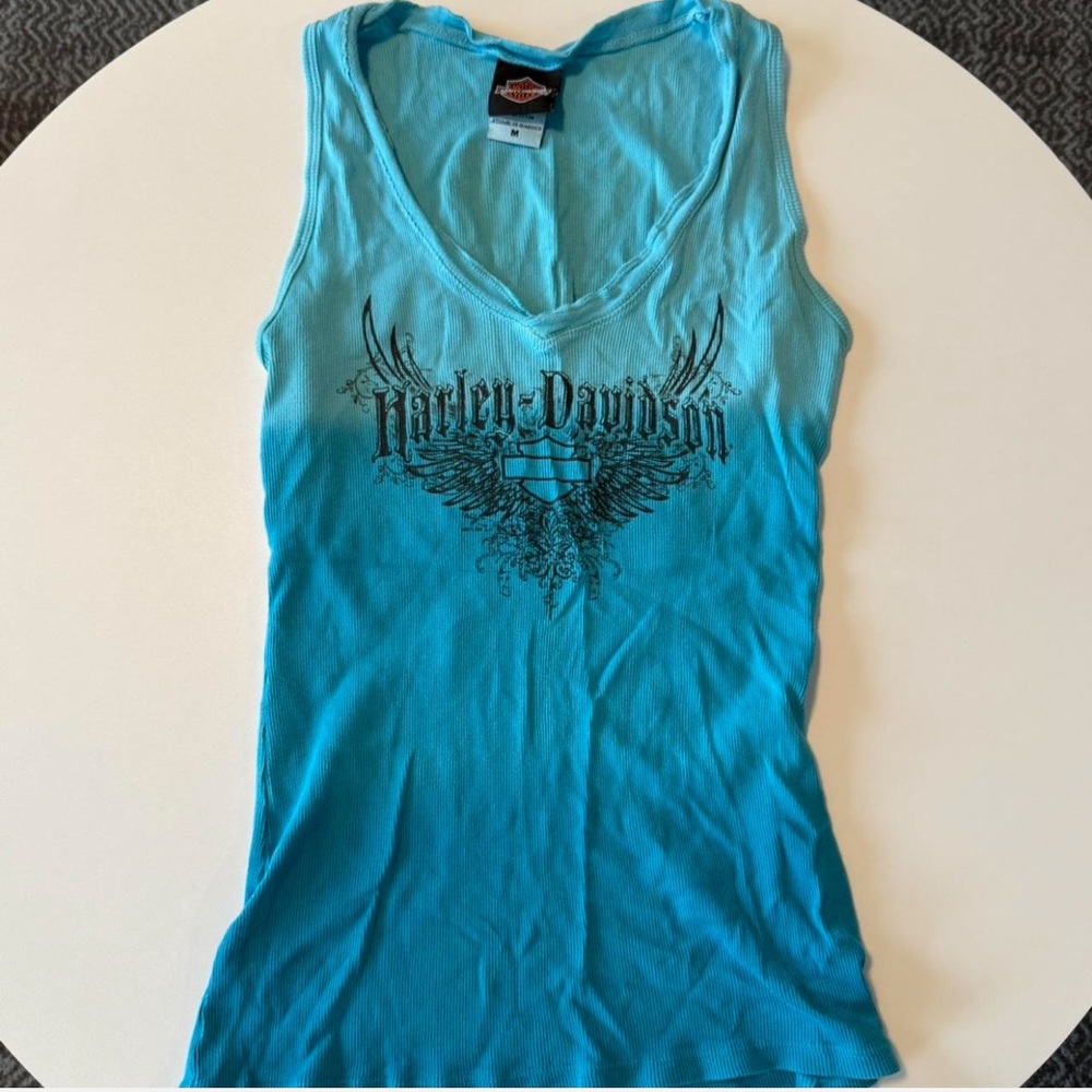 Harley-Davidson Women's Teal Graphic Tank Top